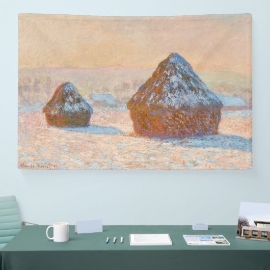 Claude Monet - Wheatstacks, Sneeuweffect, Morning Spandoek (Beurs)