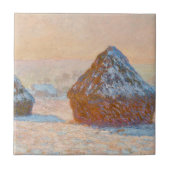 Claude Monet - Wheatstacks, Sneeuweffect, Morning Tegeltje (Voorkant)