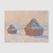 Claude Monet - Wheatstacks, Sneeuweffect, Morning Tissuepapier (Voorkant)