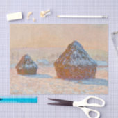 Claude Monet - Wheatstacks, Sneeuweffect, Morning Tissuepapier (Craft)