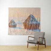 Claude Monet - Wheatstacks, Sneeuweffect, Morning Wandkleed (In Situ (horizontaal))