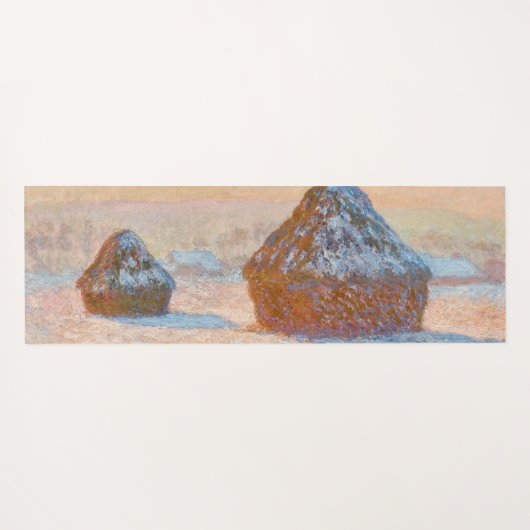 Claude Monet - Wheatstacks, Sneeuweffect, Morning Yogamat (Achterkant (horizontaal))