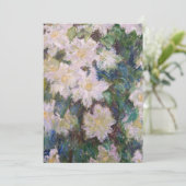 Claude Monet - White Clematis Bedankkaart (Staand voorkant)