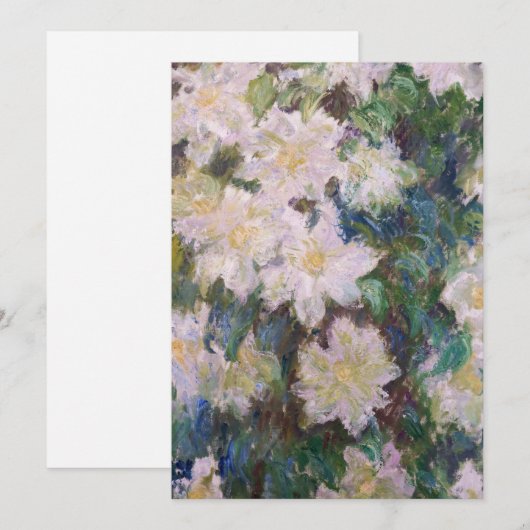 Claude Monet - White Clematis Bedankkaart (Voorkant / Achterkant)