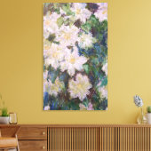 Claude Monet - White Clematis Faux Canvas Afdruk (Insitu (Woonkamer))