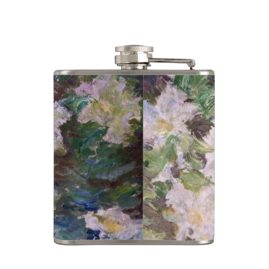 Claude Monet - White Clematis Heupfles (Achterkant)