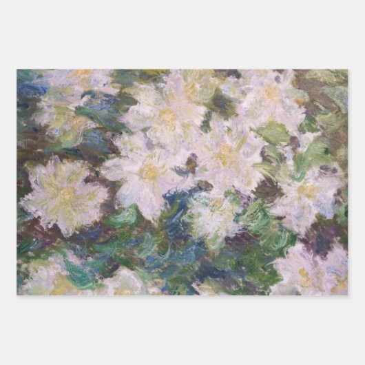 Claude Monet - White Clematis Inpakpapier Vel (Voorkant 3)