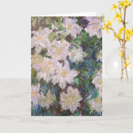 Claude Monet - White Clematis Kaart (Gele Bloem)