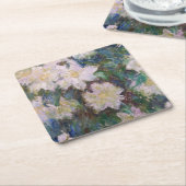 Claude Monet - White Clematis Kartonnen Onderzetters (Schuin)