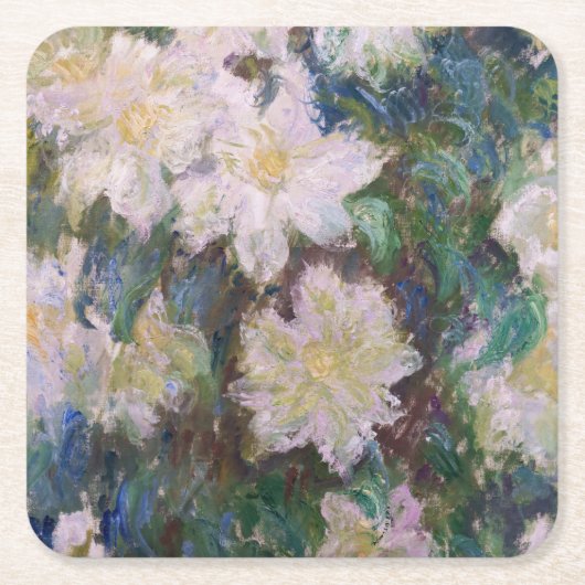 Claude Monet - White Clematis Kartonnen Onderzetters (Voorkant)