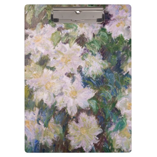 Claude Monet - White Clematis Klembord (Voorkant)