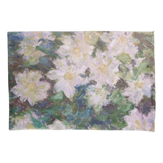Claude Monet - White Clematis Kussensloop (Voorkant)