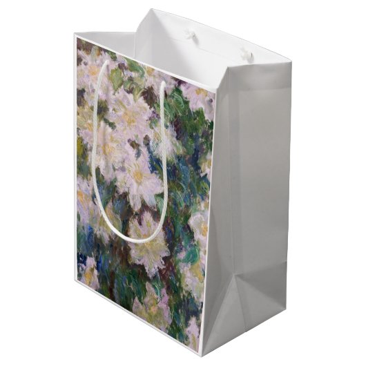 Claude Monet - White Clematis Medium Cadeauzakje (Achterkant Gekanteld)