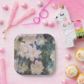 Claude Monet - White Clematis Papieren Bordje (Feest)