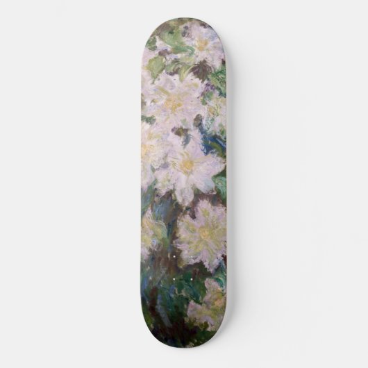 Claude Monet - White Clematis Persoonlijk Skateboard (Voorkant)