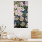 Claude Monet - White Clematis Poster (Keuken)