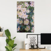 Claude Monet - White Clematis Poster (Thuiskantoor)