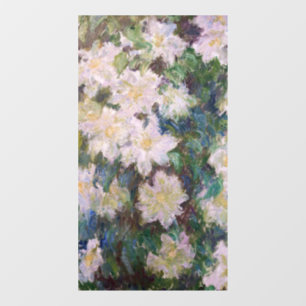 Claude Monet - White Clematis Raamsticker
