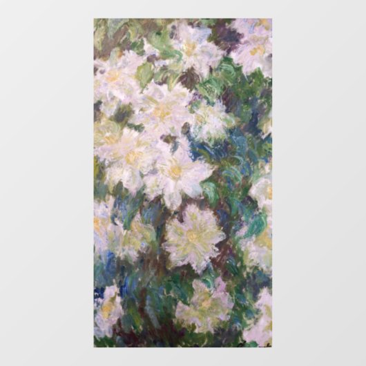 Claude Monet - White Clematis Raamsticker (Vel)
