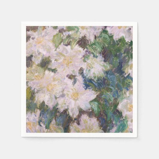 Claude Monet - White Clematis Servet (Voorkant)