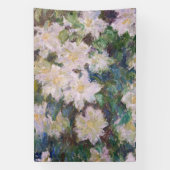 Claude Monet - White Clematis Spandoek (Verticaal)