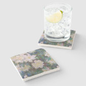 Claude Monet - White Clematis Stenen Onderzetter (Zijkant)