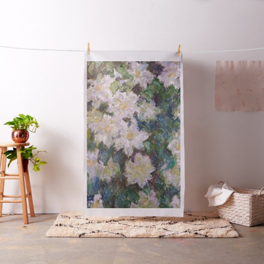 Claude Monet - White Clematis Stof (Voorbeeld)