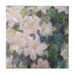 Claude Monet - White Clematis Tegeltje<br><div class="desc">White Clematis / Clematites Blanches - Claude Monet,  1887</div>