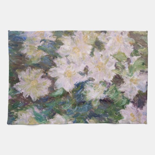 Claude Monet - White Clematis Theedoek (Horizontaal)