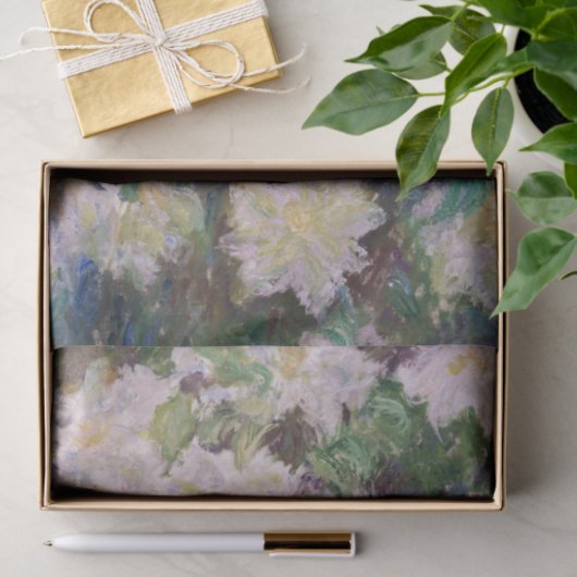 Claude Monet - White Clematis Tissuepapier (Geschenk)