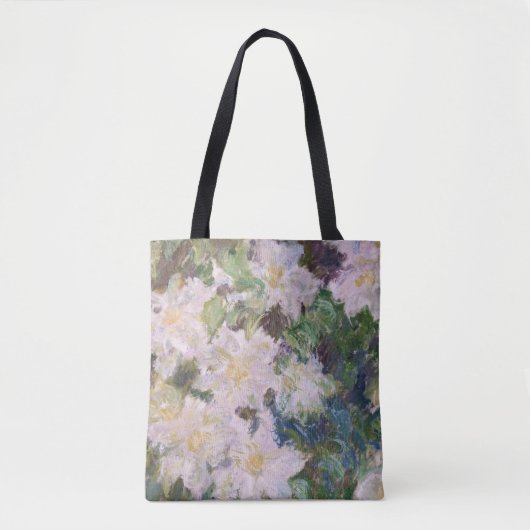 Claude Monet - White Clematis Tote Bag (Voorkant)