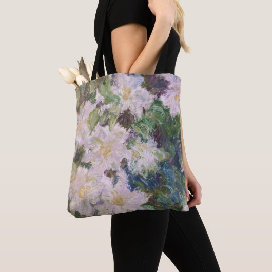 Claude Monet - White Clematis Tote Bag (Dichtbij)