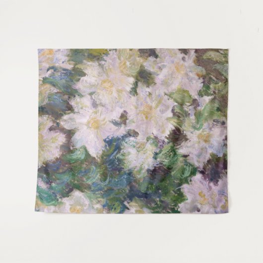 Claude Monet - White Clematis Wandkleed (Voorkant (horizontaal))