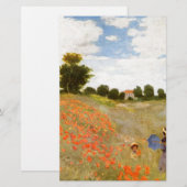 Claude Monet // Wild Poppies Briefpapier (Voorkant / Achterkant)