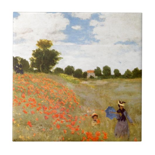 Claude Monet // Wild Poppies Tegeltje (Voorkant)