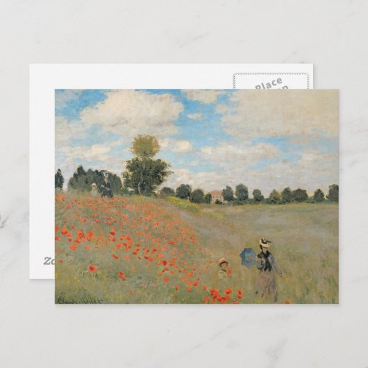 Claude Monet | Wilde papaver nabij Argenteuil Briefkaart (Voorkant / Achterkant)