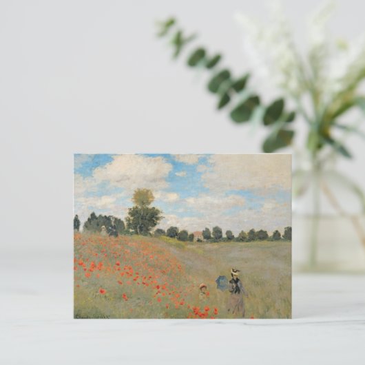 Claude Monet | Wilde papaver nabij Argenteuil Briefkaart (Staand voorkant)