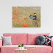 Claude Monet | Wilde papaver nabij Argenteuil Canvas Afdruk (Insitu (Woonkamer))