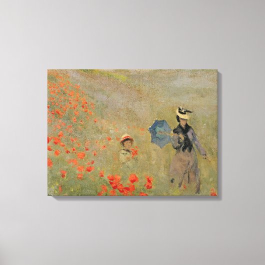 Claude Monet | Wilde papaver nabij Argenteuil Canvas Afdruk (Voorkant)