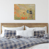 Claude Monet | Wilde papaver nabij Argenteuil Canvas Afdruk (Insitu (Slaapkamer))