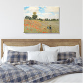 Claude Monet | Wilde papaver nabij Argenteuil Canvas Afdruk (Insitu (Slaapkamer))