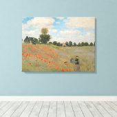 Claude Monet | Wilde papaver nabij Argenteuil Canvas Afdruk (Insitu (Houten vloer))