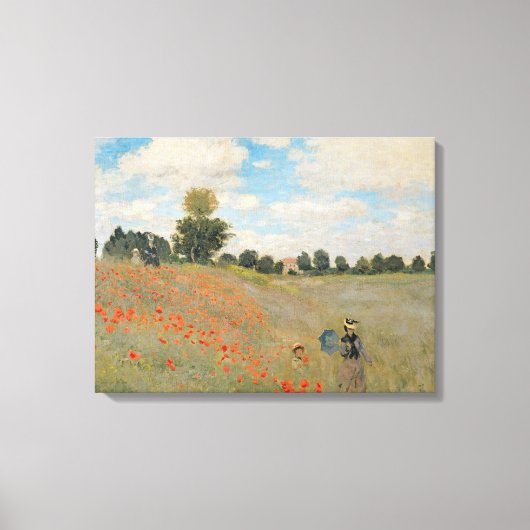 Claude Monet | Wilde papaver nabij Argenteuil Canvas Afdruk (Voorkant)