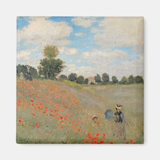 Claude Monet | Wilde papaver nabij Argenteuil Magneet (Voorkant)