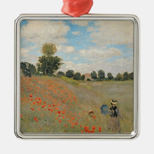 Claude Monet | Wilde papaver nabij Argenteuil Metalen Ornament (Voorkant)