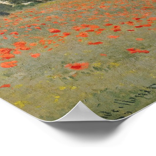 Claude Monet | Wilde papaver nabij Argenteuil Poster (Hoek)
