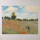 Claude Monet | Wilde papaver nabij Argenteuil Poster (Voorkant)