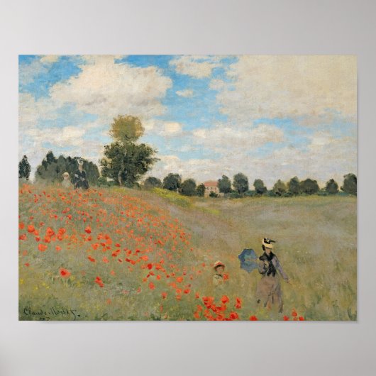 Claude Monet | Wilde papaver nabij Argenteuil Poster (Voorkant)