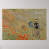 Claude Monet | Wilde papaver nabij Argenteuil Poster (Voorkant)