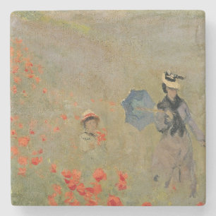 Claude Monet Wilde papaver nabij Argenteuil Stenen Onderzetter
